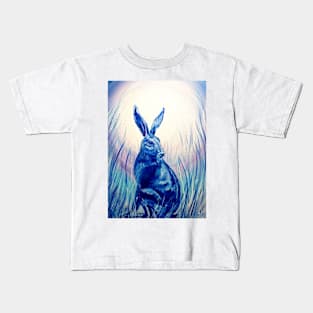 Mystic Hare in Moonlight Kids T-Shirt